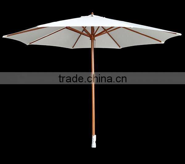 Eight ribs wooden umbrella for outdoor