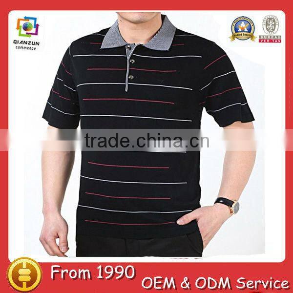 Fshion 2013 custom design various colours cool strip mens polo t-shirts