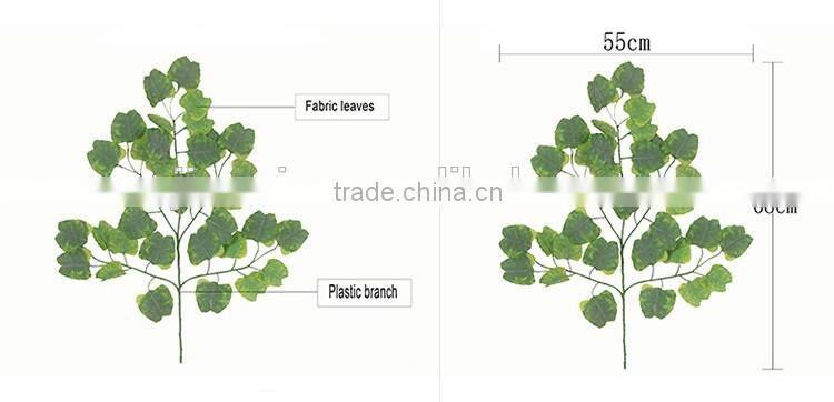 2016 hot sale decorative artificial leaves ginkgo leaf home decoration