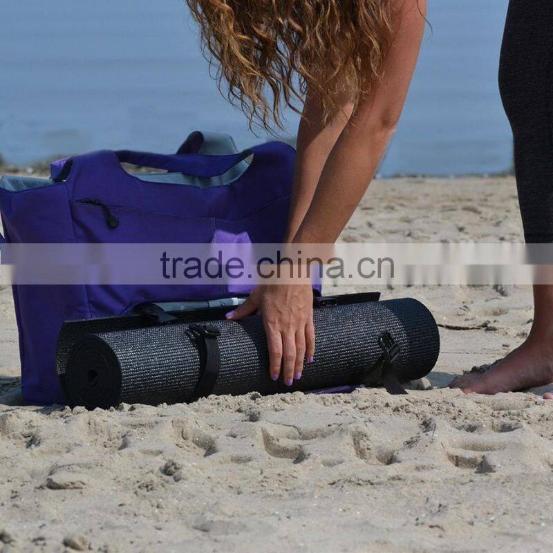 Customized Yoga Mat Tote Bag with Bottle Pocket Carrier Pilates Mat Bag(YX-Z161)