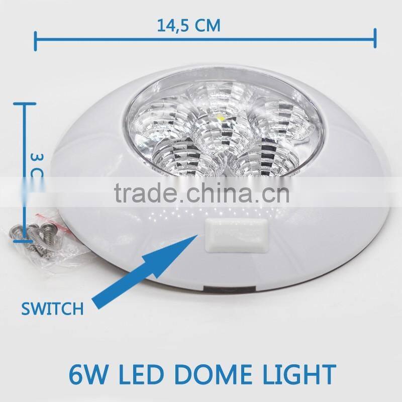 Waterproof Dome Light 4.5W with Switcher for Boat and RV