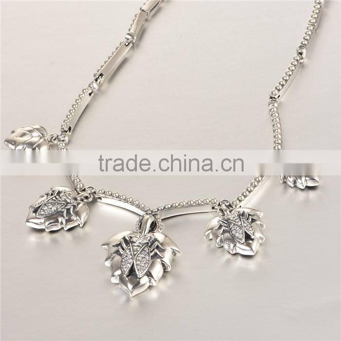 925 Sterling Silver Original Necklace Crystal Cicada Dangle Necklace Wholesale Unisex Necklace