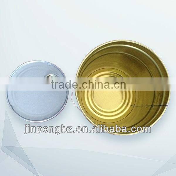 printed painting round metal can with lid