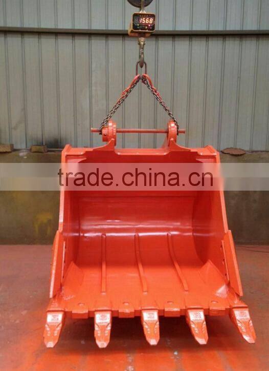Q345B+NM400 steel excavator heavy duty rock bucket for PC120-5