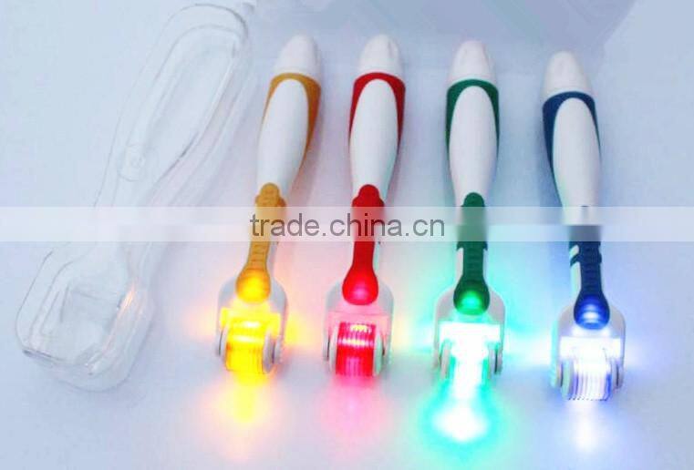 540 needles facial skin roller with 4 colors led