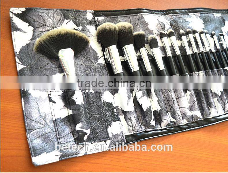 Wood handle makeup brushes kit Retro style boxed 22pcs