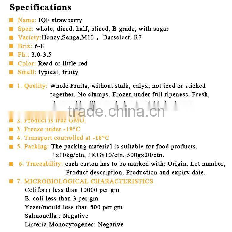 wholesale frozen fruits factory frozen whole strawberry