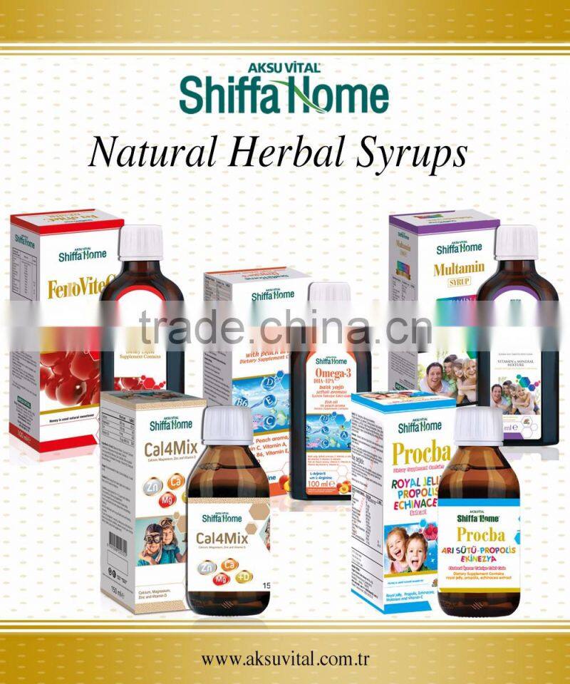 Natural Omega 3 Fish Oil Syrup For Kids Honey Dry Cough Syrup