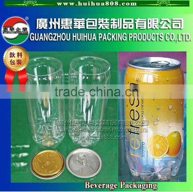 wholesale 500ml Transparent PET Plastic Soda Can