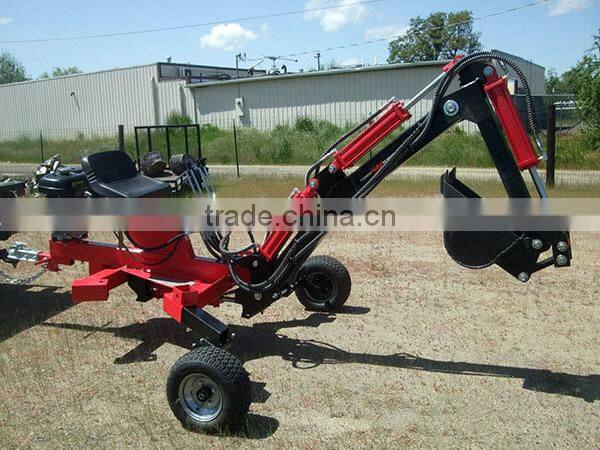 Side shift boom backhoe attachments for tractors