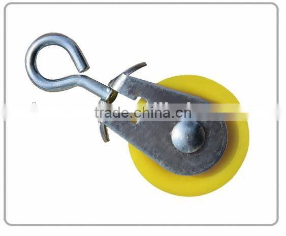 HS-P22 China manufacture high quality custom small galvanized iron plastic pulley for sale
