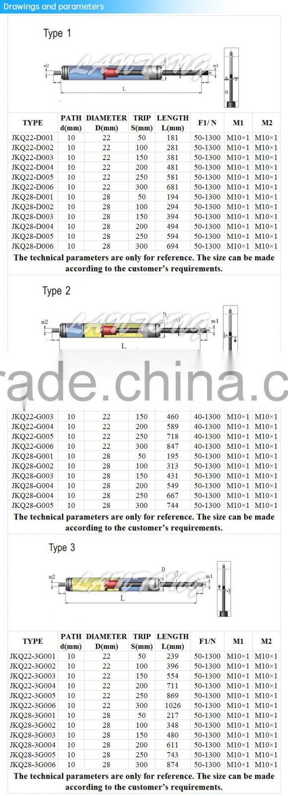 LANTONG Locking Gas Lift Up For Furniture Chair