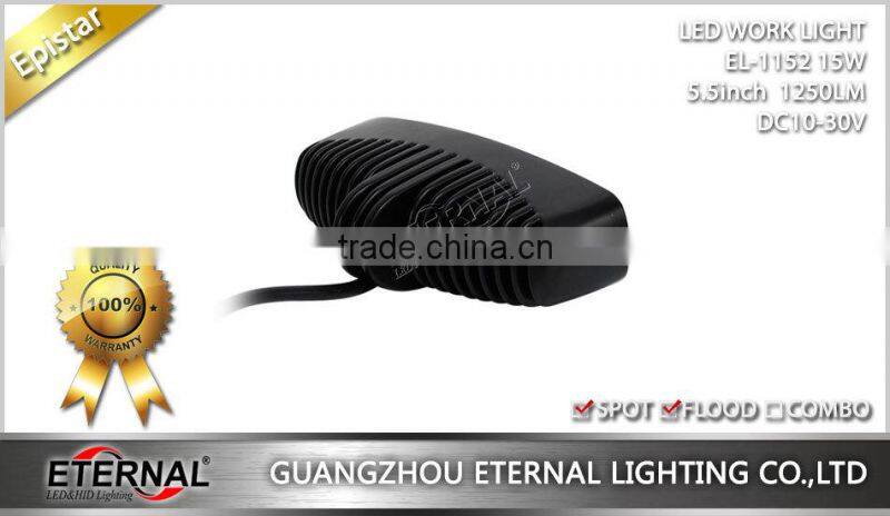 15W 5.5in single row light bar truck tractor trailer 4x4 powersports spot led work light lamp