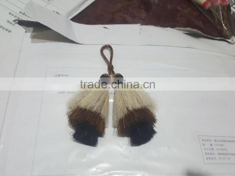 supply sunshine color horse hair tassel for sell hot sunny color tassel in Anping supply samples