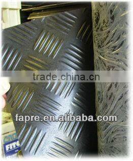 Black Anti-slip Checker Pattern Rubber Mats(Panchas Caucho)