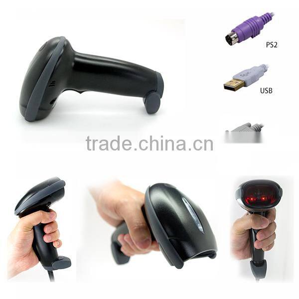 Unique wired handheld barcode scanner, cheap wired barcode scanner for qr barcode