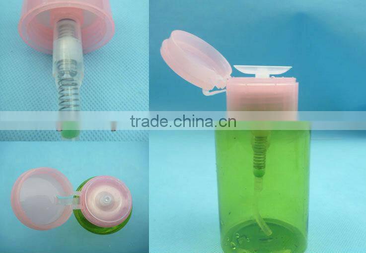 Nail polish remover pump and bottle