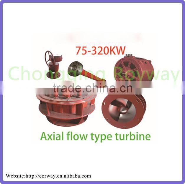 Axial Flow Turbine Low Water Head Large Discharge Power Plant Kaplan Turbine Diagram