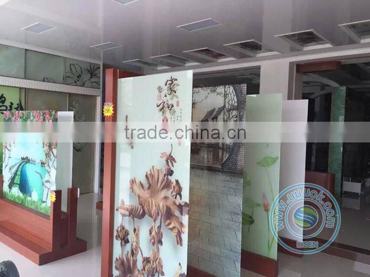 High precision UV 2500mm*1300mm printing on flat glass