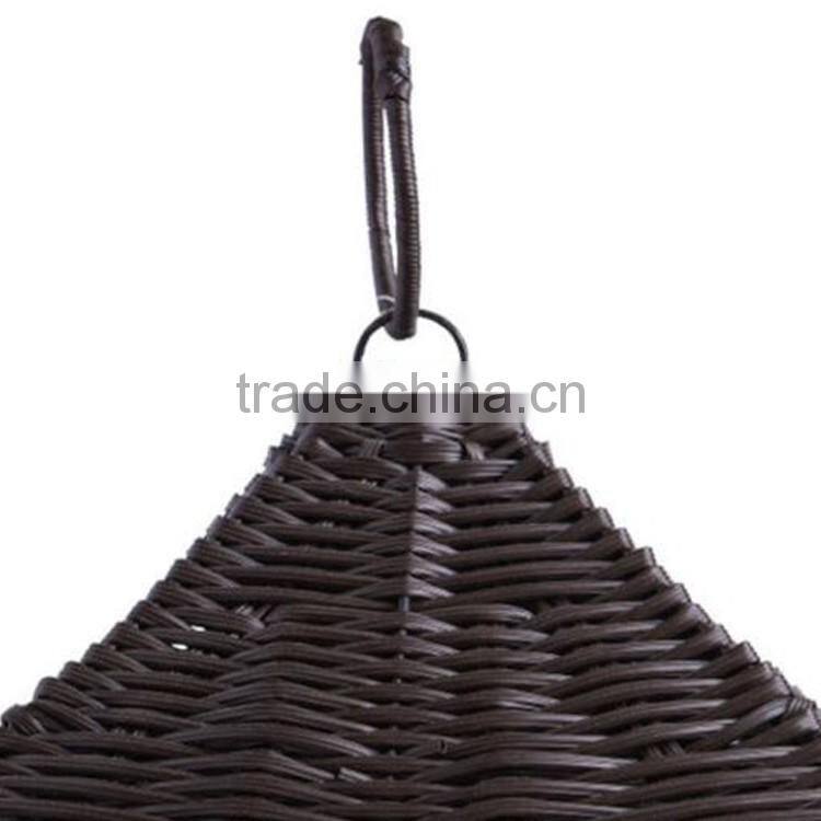 New resin wicker woven mini hanging style cheap wholesale bird houses