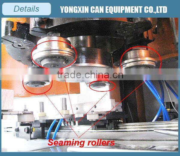 Automatic round tin can seaming machine