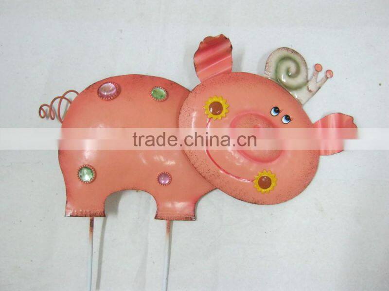 2015 newest metal pig stakes animal garden stakes pig garden decoration garden pig stakes pig picks novelty pig stakes metal