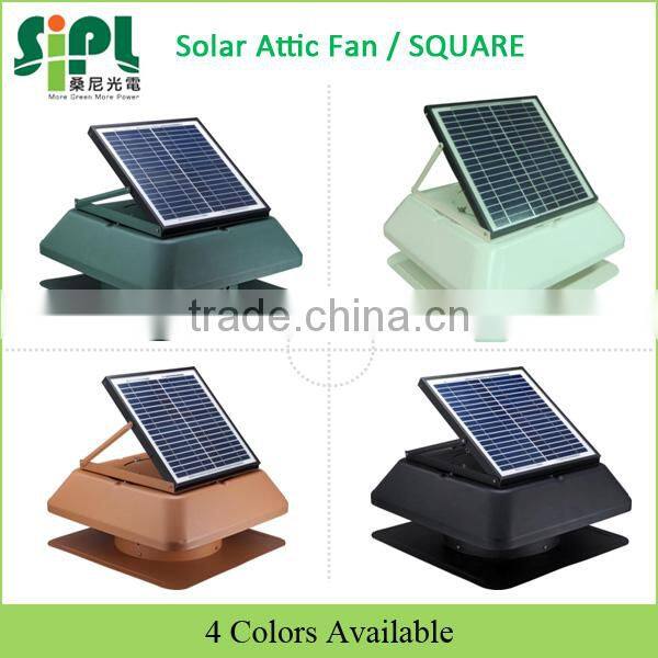 2014 New Product! Solar Panel Powered Ventilation Fan as a Natural Energy Generator for Home Attic
