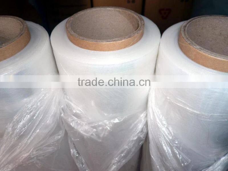 guaranteed quality!!! PE stretch wrap film roll/LLDPE stretch film for packing/ LLDPE PALLET WRAPPING FILM