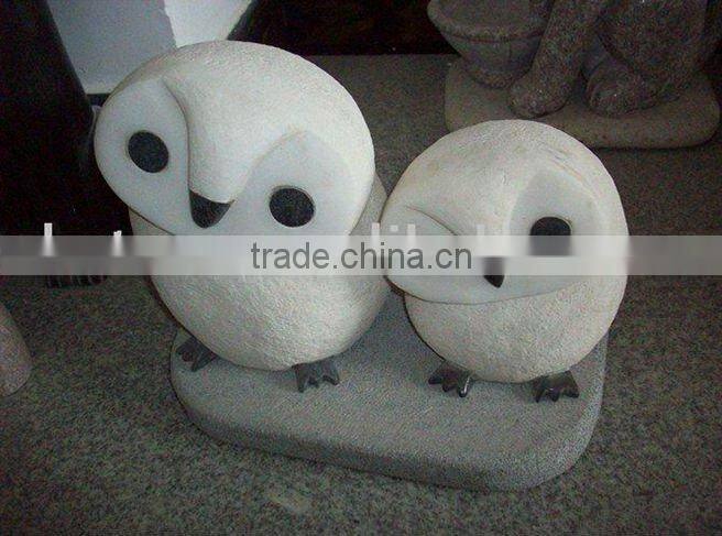 Garden and indoor decor handmade river stone owl sculptures