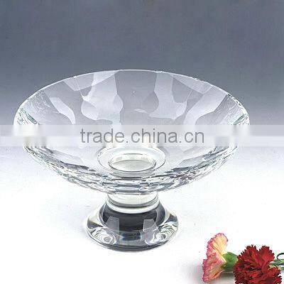 stemmed clear crystal fruit tray on sale