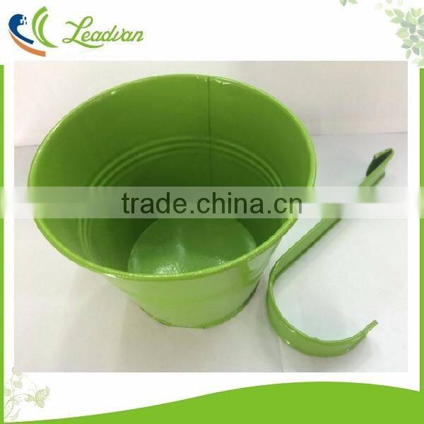 Garden decorative hanging metal flower pots for succulent plants