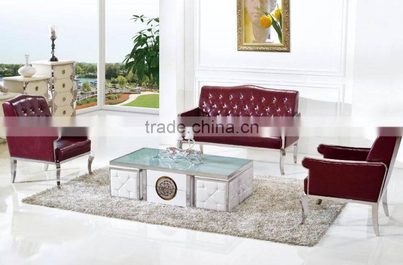 EF-010 Modern Style Stainless Steel Living Room Sofa Set