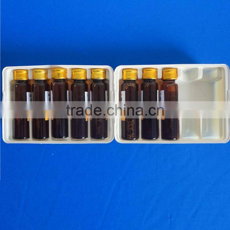 Clear glass vial packaging manufacture plastic small blister tray for medicine