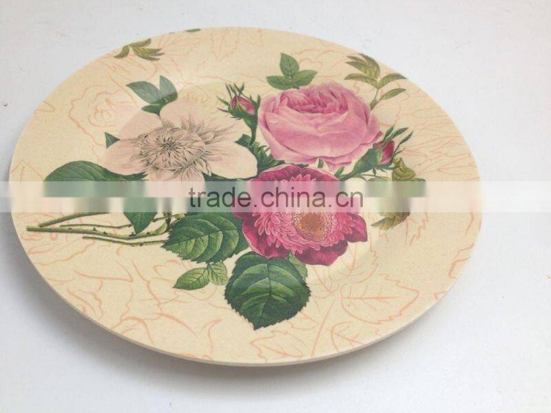 Modern double layer bamboo fiber living room fruit dish cake plate rack