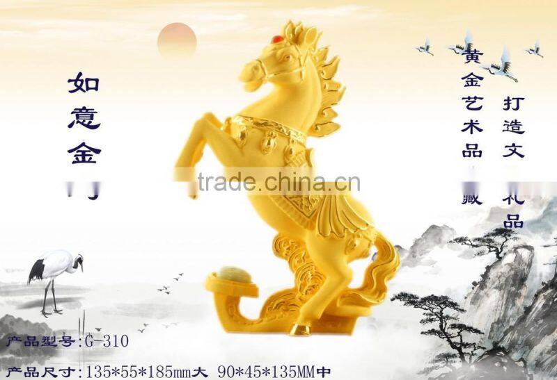 New gift 24k gold plated Pegasus Figurine decoration