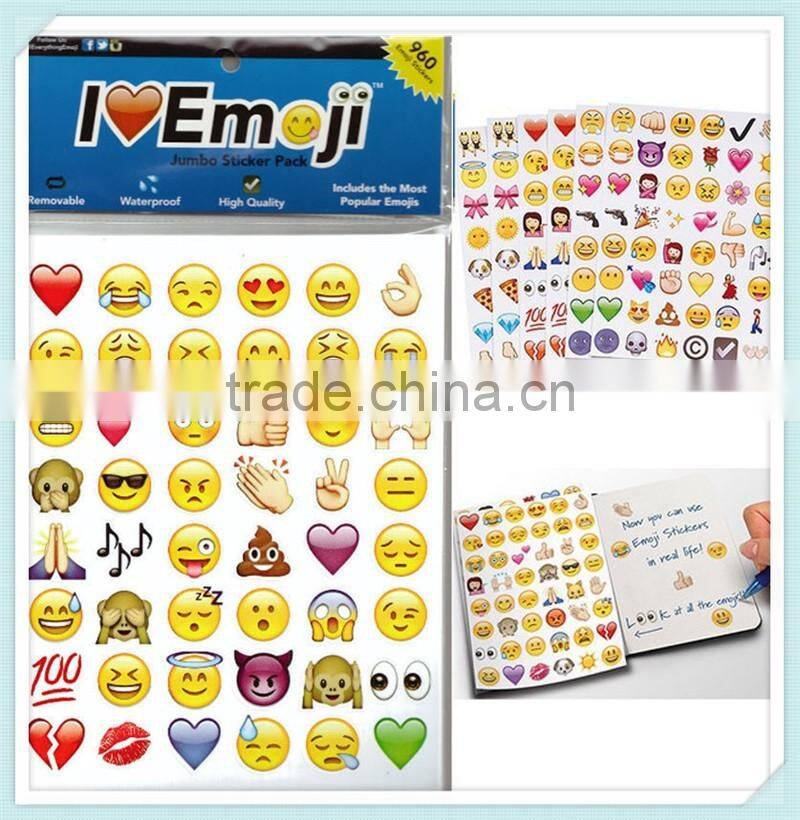 Die Cut Emoji Face Vinyl Sticker for Phone Tablet Laptop Decor