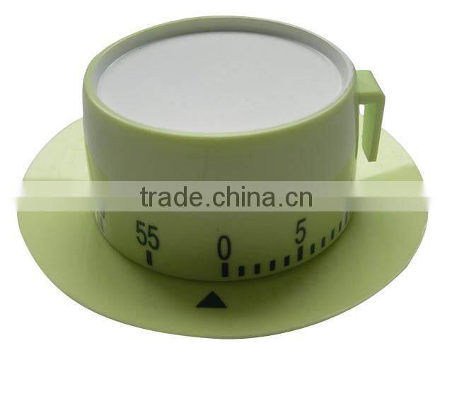 Coffee cup shape plastic mechanical timer/kitchen sound timer