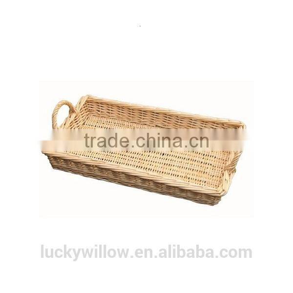 Large Wicker Shallow Tray Basket