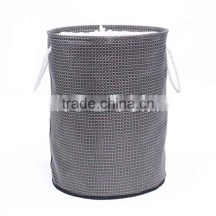 Modern Cotton Rope Hand Solid Waterproof Laundry Basket with Handles
