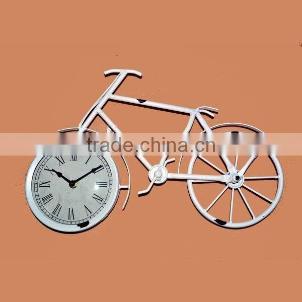 Metal bicycle wall clock