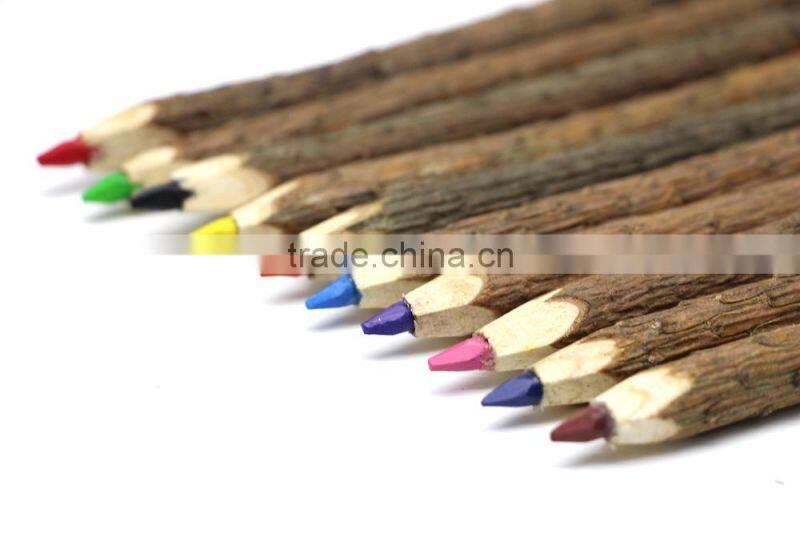 12 Pcs Pine Coloring Pencil, 12 Nature Wooden Coloring Pencil, 12 Pieces Eco-Friendly Color Pencil