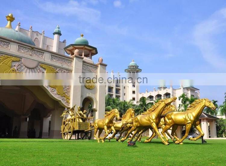Popular garden decor golden horse statue