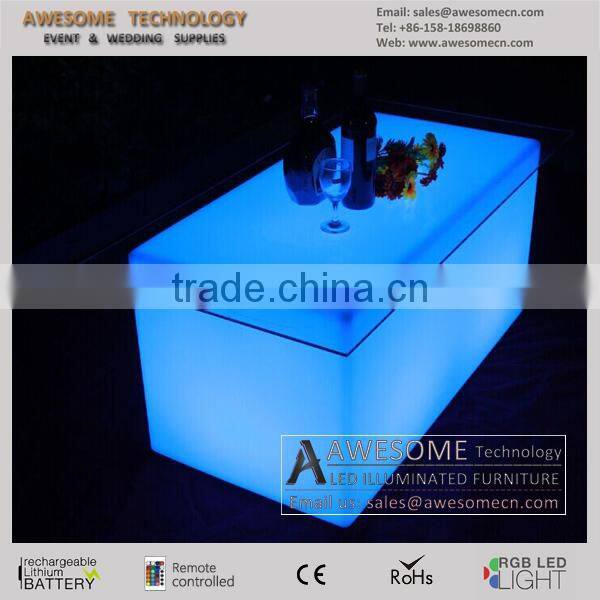 rectangular outdoor led lighting decorative table