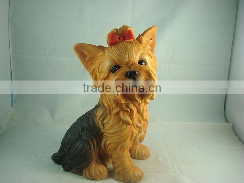 handmade resin dog statues