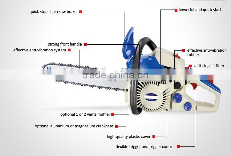 38.3cc/41.2cc 16" 1200W Easy Start Gas Chainsaw CE/GS/EMC/EU2 Approval GW8227