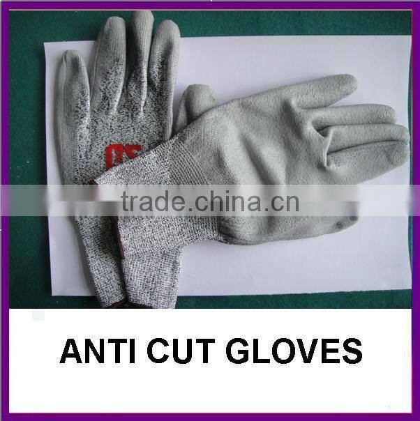 PU Coated Cut Resistant Gloves For Glass Handling ZM779