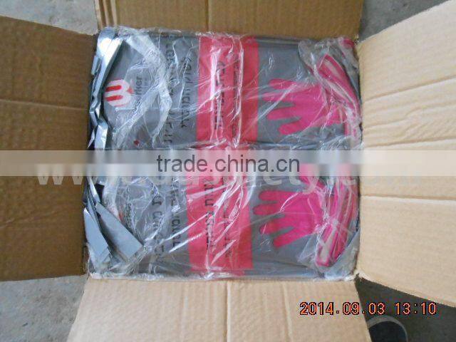Hot Sale Pink Rubber Latex Household Gloves
