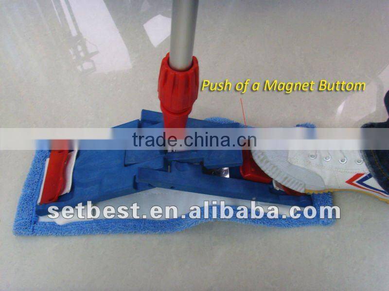 NEW microfiber industrial flat mop with MAGNET lock system
