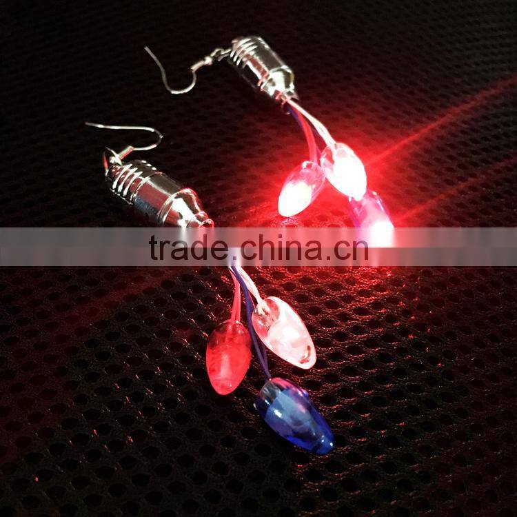 4th of July light up bulb novelty bulk children earrings