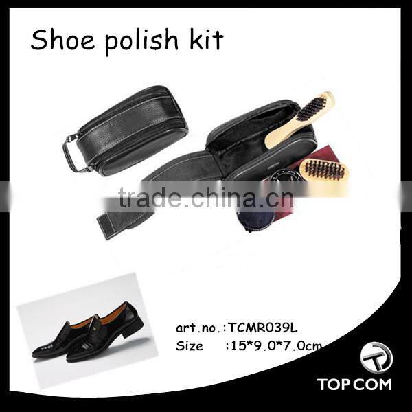 easy to carry of travling 5pcs shoe polish set